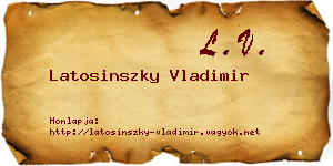Latosinszky Vladimir névjegykártya
